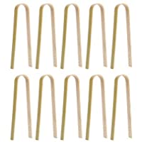 UPKOCH 16 Piezas Pinzas de Bambú Mini Pinzas de Cocina de Madera Pinzas para Servir Alimentos BBQ Azúcar Ensaladas Hielo…
